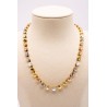 Collier TOVA Sarina Swarovski beige et doré