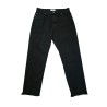 Jean droit noir à franges femme Please P6AJDLENVX Made in Italy