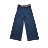 Jean large 7/8 bleu brut femme Please P1HABQ2W49 + ceinture