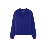 Pull femme Grace & Mila Adorable cobalt mohair col V