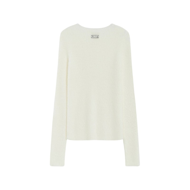 Pull femme Grace & Mila Auryn écru coupe ajustée
