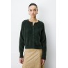 Cardigan femme Grace & Mila Aleron kaki coupe boxy