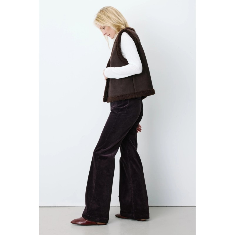 FW26111001 Grace & Mila Anya Chocolat Coupe Droite