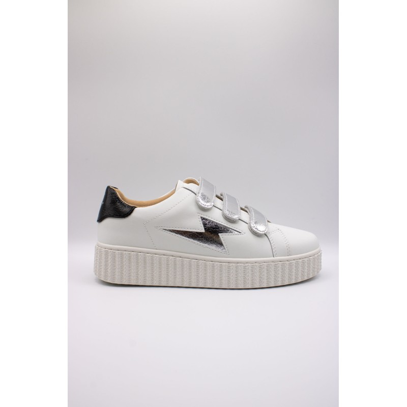 Vanessa Wu Marilou BK2387AG blanc argent basket femme