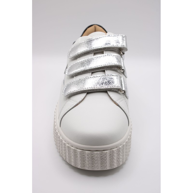 Vanessa Wu Marilou BK2387AG blanc argent basket femme