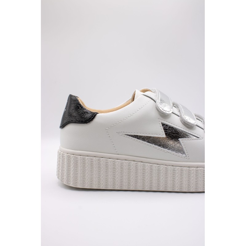 Vanessa Wu Marilou BK2387AG blanc argent basket femme
