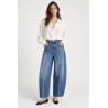 Please P3QREH0PIM Jeans femme bleu taille haute large