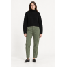 Please P0T9CJMCCC Chino femme kaki coupe droite
