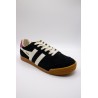 Gola Elan noir blanc rose – Baskets femme en daim
