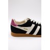 Gola Elan noir blanc rose – Baskets femme en daim