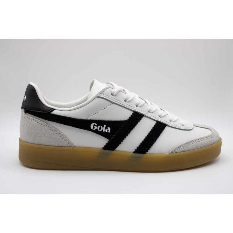 Viper leather blanc & noir - Baskets GOLA femme