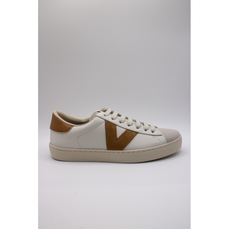 Berlin blanches & cuero  - Baskets VICTORIA Unisexes