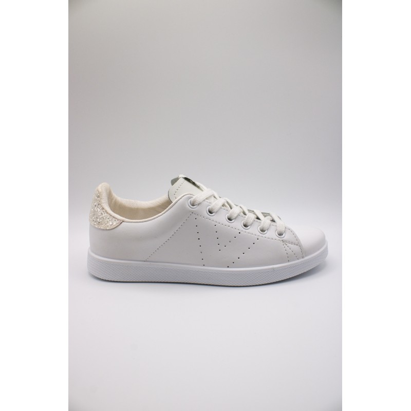 Baskets blanches & paillettes - VICTORIA Femme