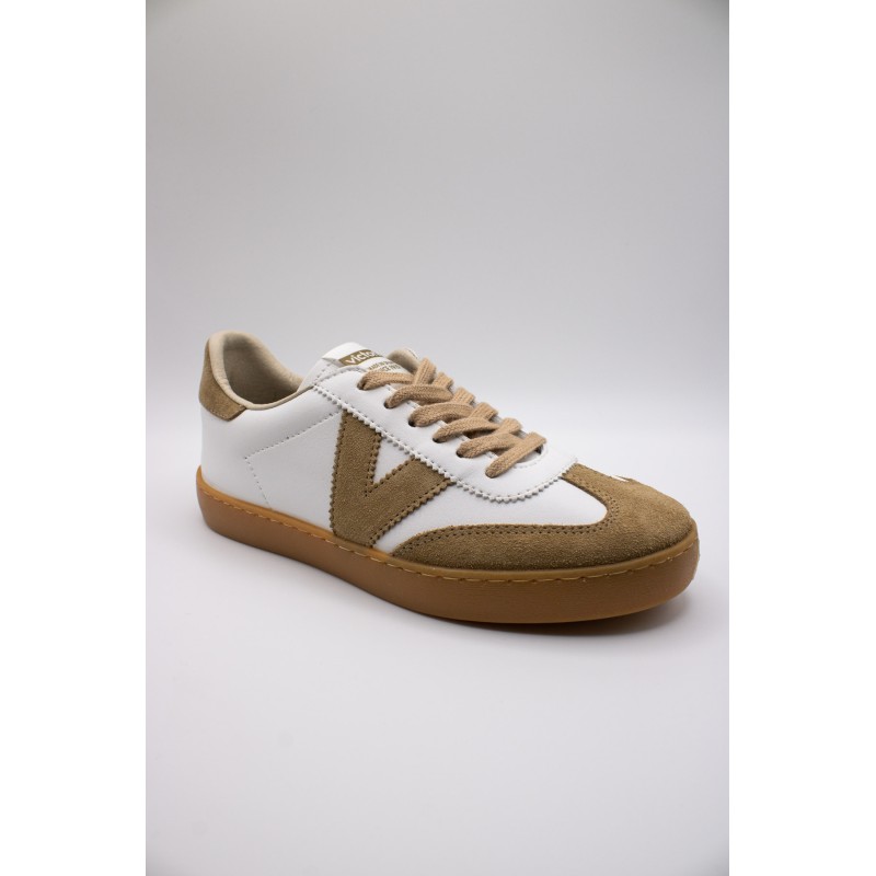 Baskets Victoria Femme Berlin Ciclista Blanches & Caramel