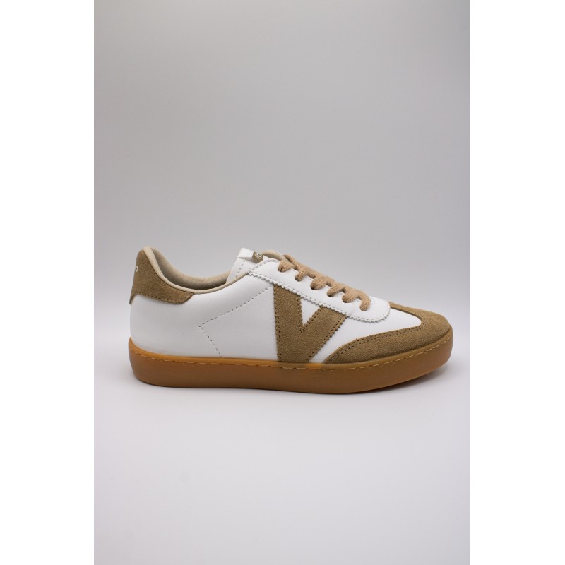 Baskets Victoria Femme Berlin Ciclista Blanches & Caramel