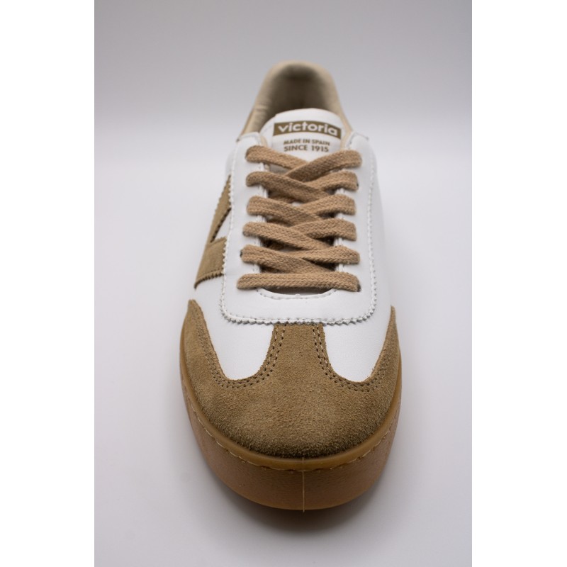 Baskets Victoria Femme Berlin Ciclista Blanches & Caramel
