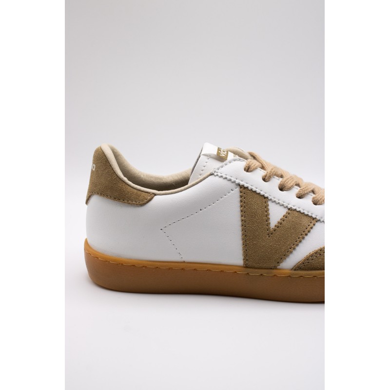 Baskets Victoria Femme Berlin Ciclista Blanches & Caramel