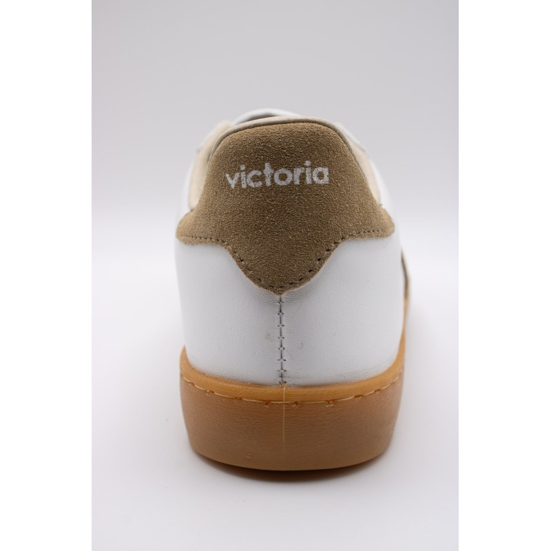 Baskets Victoria Femme Berlin Ciclista Blanches & Caramel