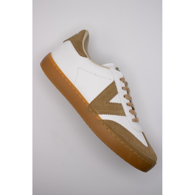 Baskets Victoria Femme Berlin Ciclista Blanches & Caramel