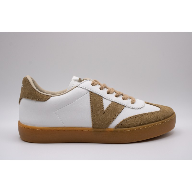Baskets Victoria Femme Berlin Ciclista Blanches & Caramel