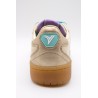 Victoria Smash Suede Color Beige Violet – Baskets Femme