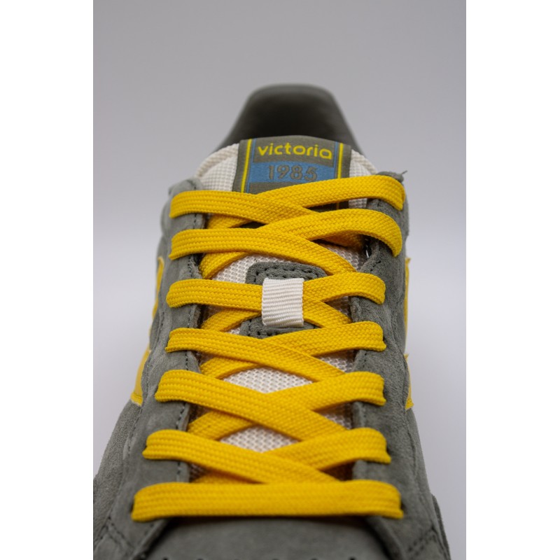 Victoria Smash Suede Color Kaki Jaune – Baskets Homme