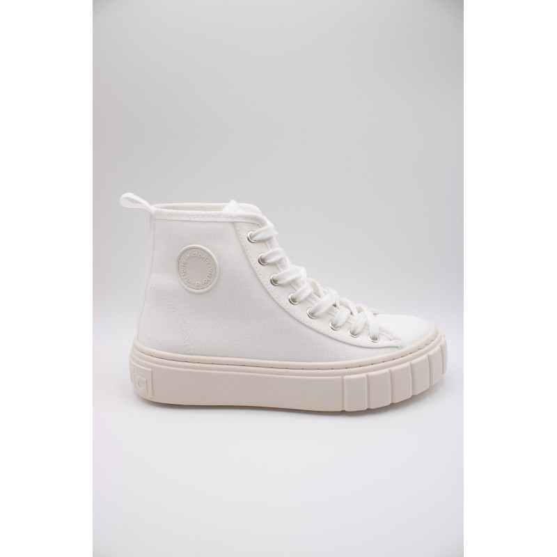 Victoria Abril Toile Blanche 1270100 – Baskets Montantes