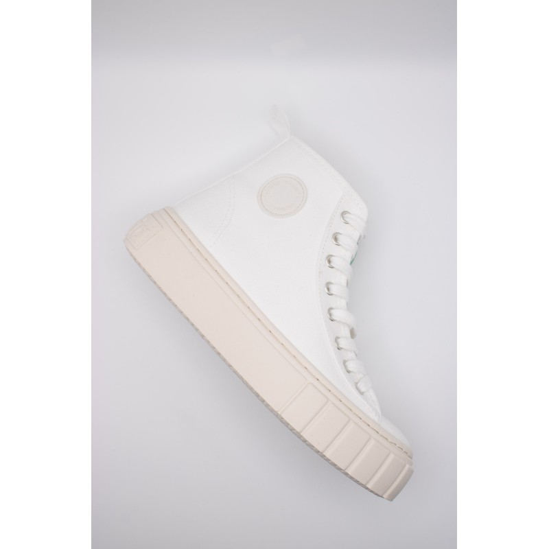 Victoria Abril Toile Blanche 1270100 – Baskets Montantes