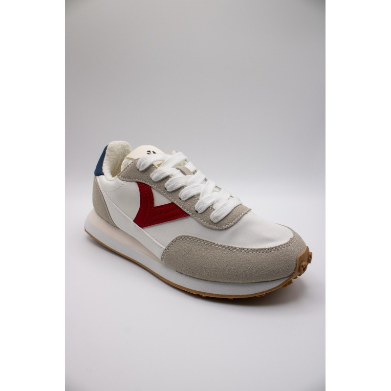Victoria Astro Nylon Blanc Rouge Bleu – Baskets Femme