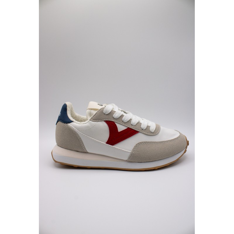 Victoria Astro Nylon Blanc Rouge Bleu – Baskets Femme