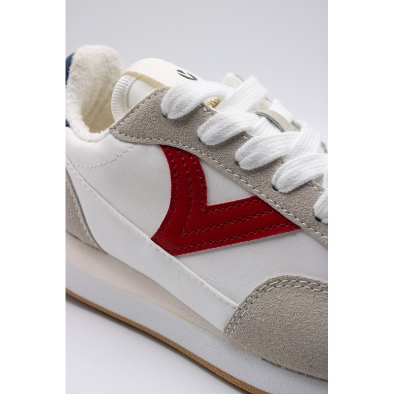 Victoria Astro Nylon Blanc Rouge Bleu – Baskets Femme
