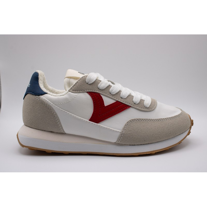 Victoria Astro Nylon Blanc Rouge Bleu – Baskets Femme