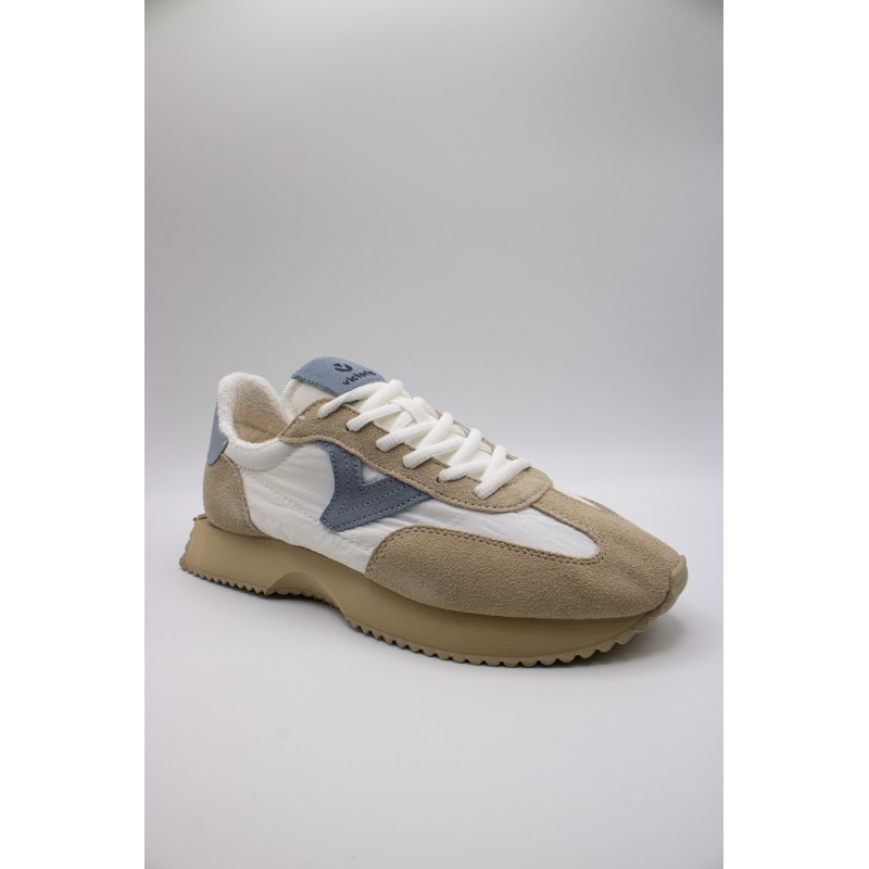 Victoria Cosmos Nylon Blanc Bleu – Baskets Femme