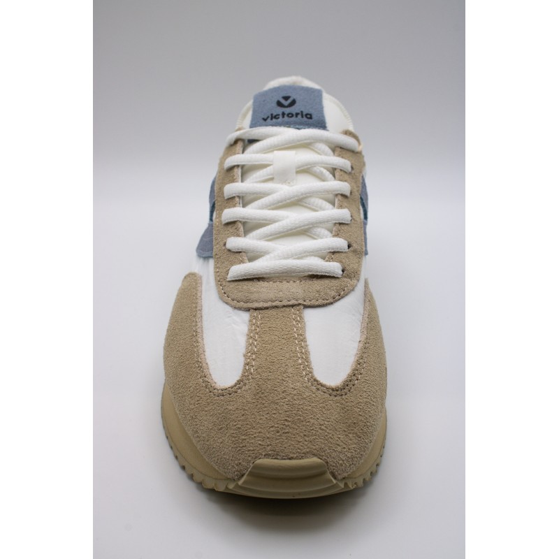 Victoria Cosmos Nylon Blanc Bleu – Baskets Femme