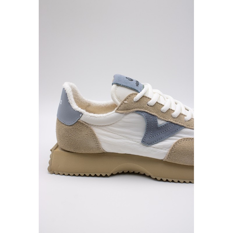 Victoria Cosmos Nylon Blanc Bleu – Baskets Femme