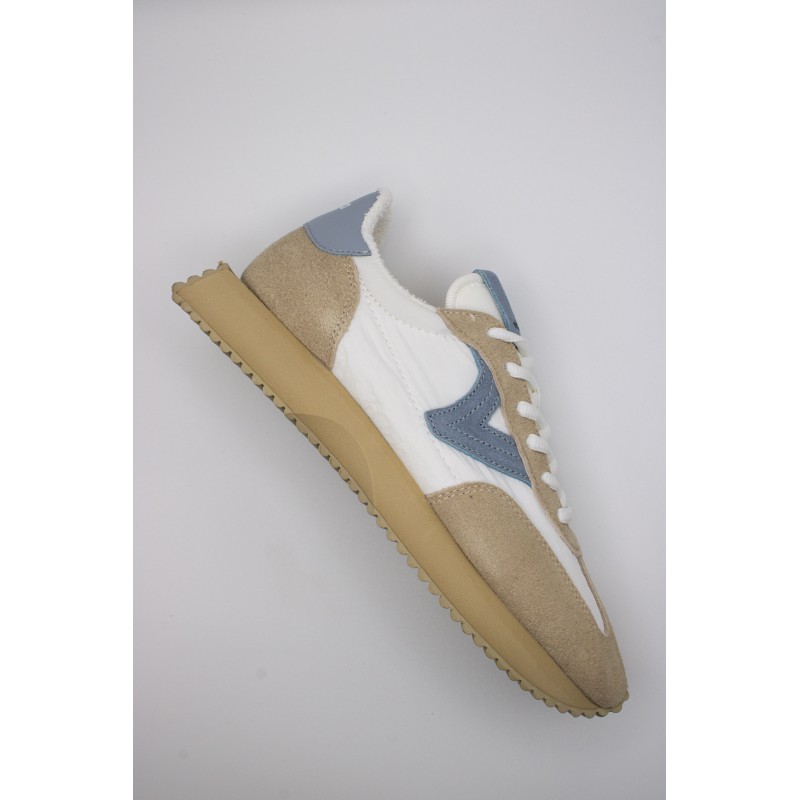 Victoria Cosmos Nylon Blanc Bleu – Baskets Femme