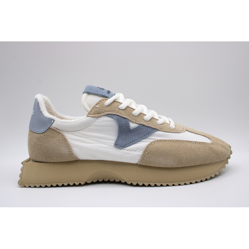 Victoria Cosmos Nylon Blanc Bleu – Baskets Femme