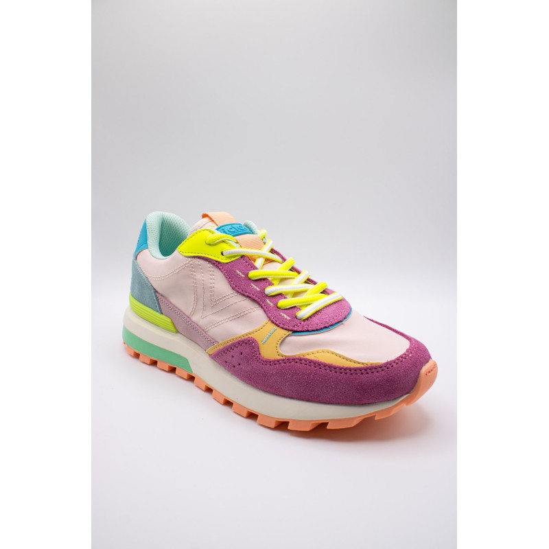 Victoria Luna Multicolore Nylon Daim – Baskets Femme