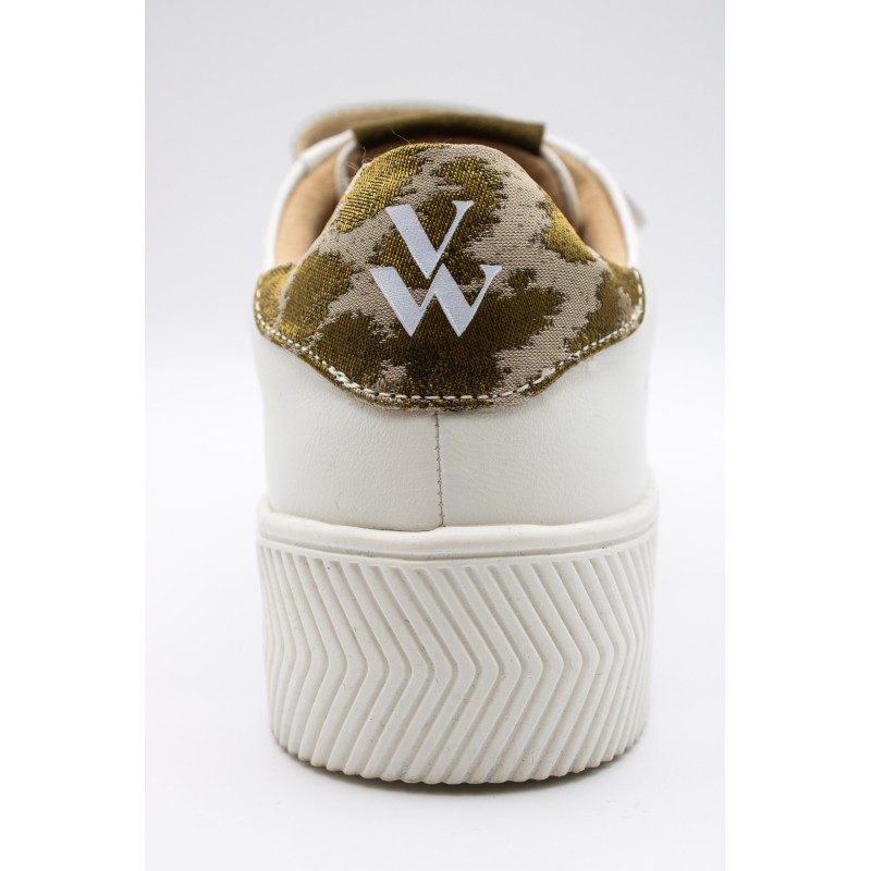 Vanessa Wu Andréa BK2701 Kaki Léopard – Baskets Femme
