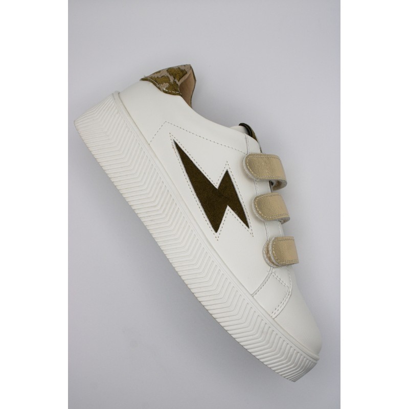Vanessa Wu Andréa BK2701 Kaki Léopard – Baskets Femme