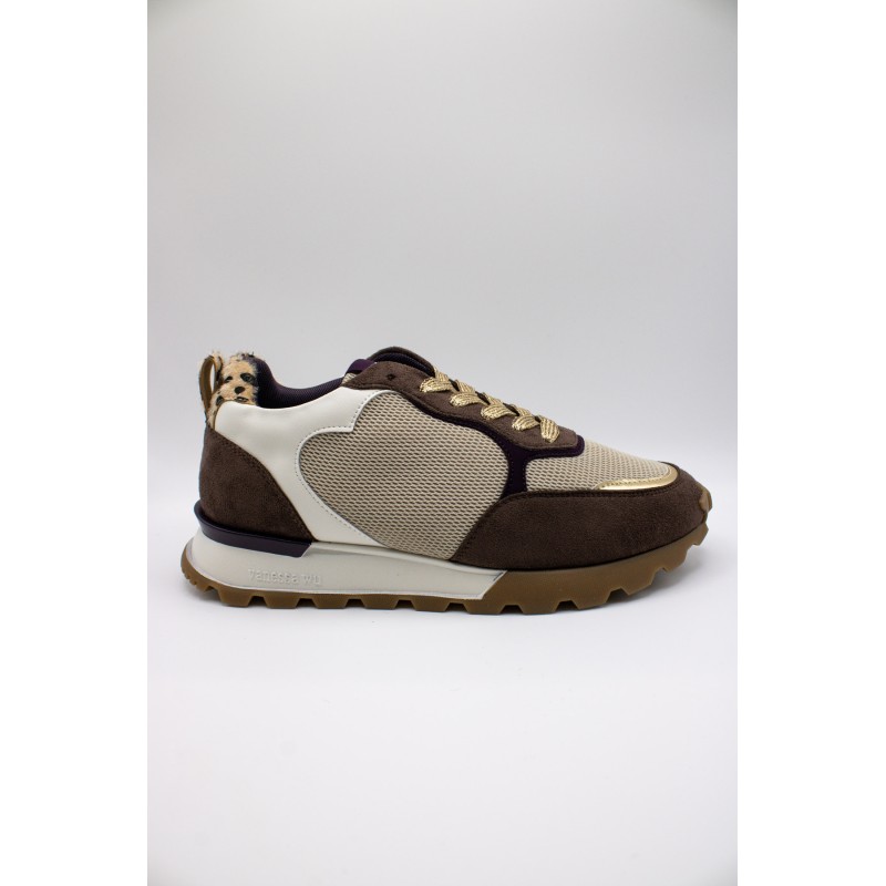 Vanessa Wu Capucine BK2707 Marron – Baskets Femme