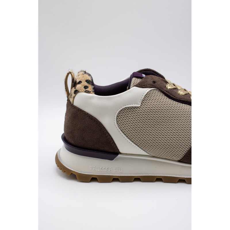 Vanessa Wu Capucine BK2707 Marron – Baskets Femme