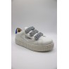 Vanessa Wu Dorianne BK2716 Bleu Argent – Baskets Femme