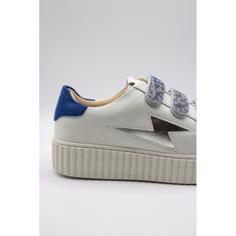 Vanessa Wu Dorianne BK2716 Bleu Argent – Baskets Femme