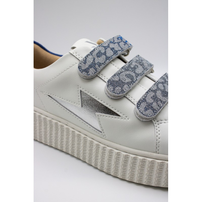 Vanessa Wu Dorianne BK2716 Bleu Argent – Baskets Femme