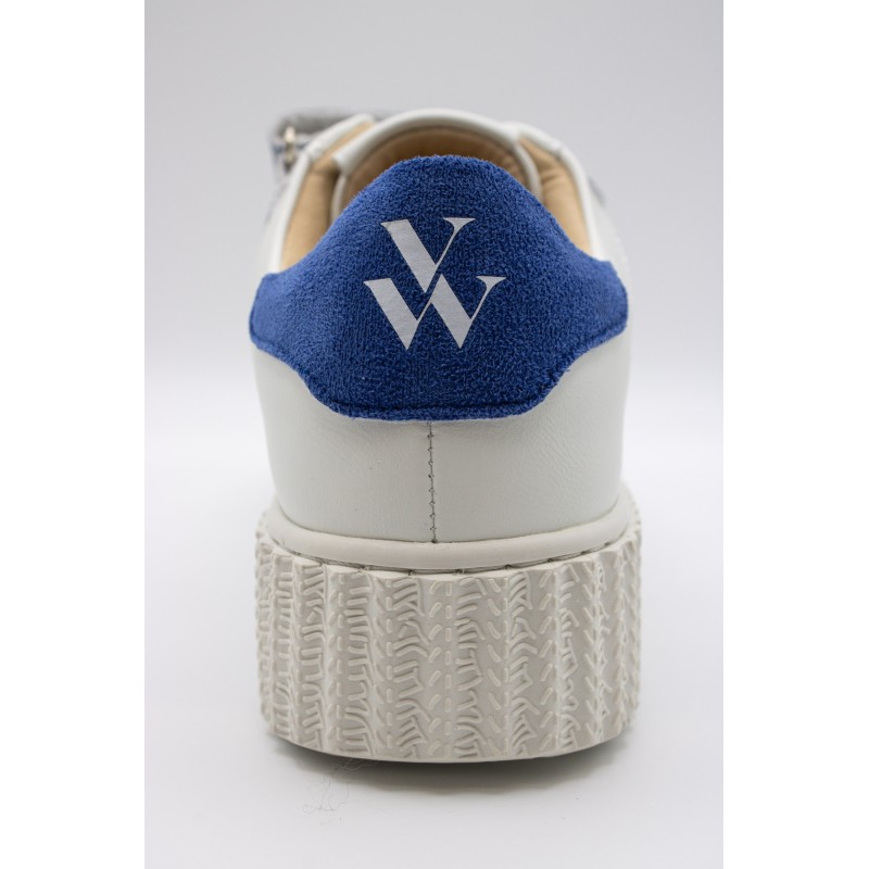 Vanessa Wu Dorianne BK2716 Bleu Argent – Baskets Femme