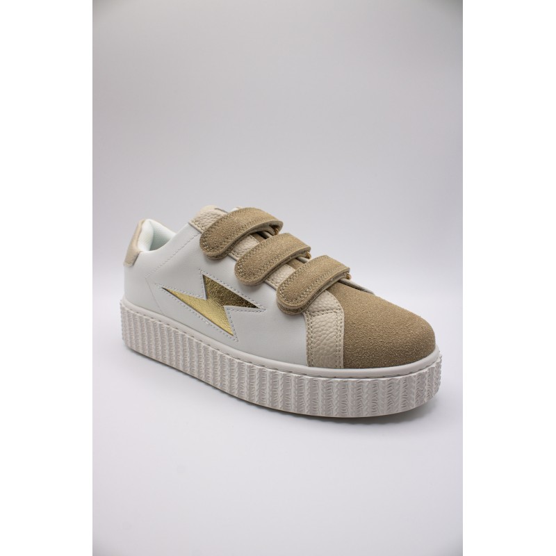 Vanessa Wu Michaella BK2755 Beige – Baskets Femme