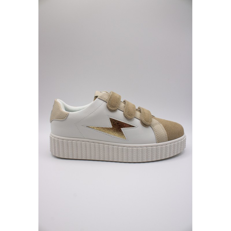 Vanessa Wu Michaella BK2755 Beige – Baskets Femme