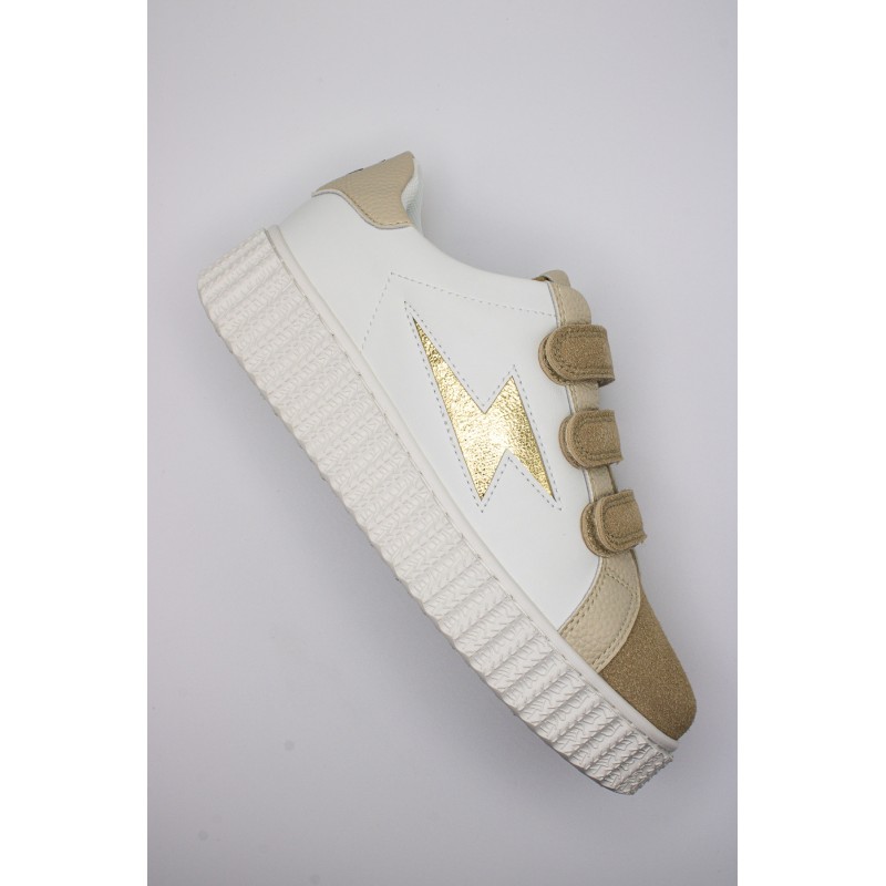 Vanessa Wu Michaella BK2755 Beige – Baskets Femme