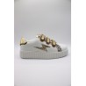 Vanessa Wu Xenia BK2803 Blanc Or – Baskets Femme